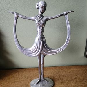 Handcrafted Mexican pewter ballerina